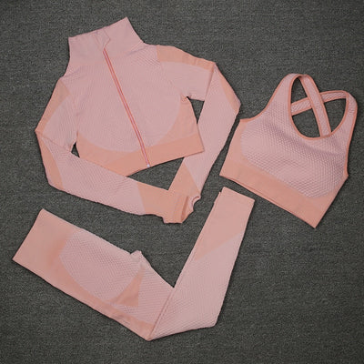 Be Luscious Long Sleeve Workout Set With Jacket - Be Luscious